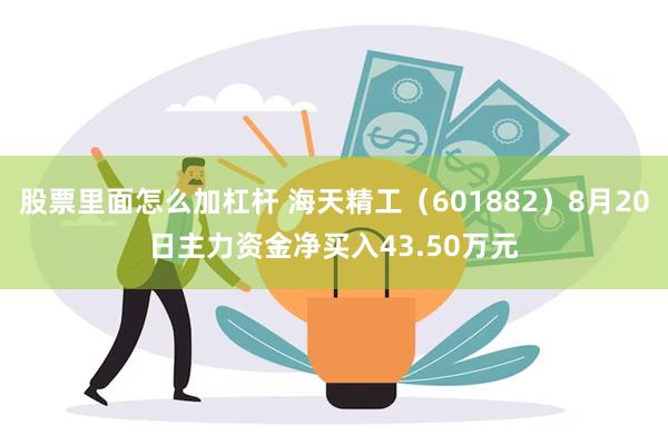 股票里面怎么加杠杆 海天精工（601882）8月20日主力资金净买入43.50万元