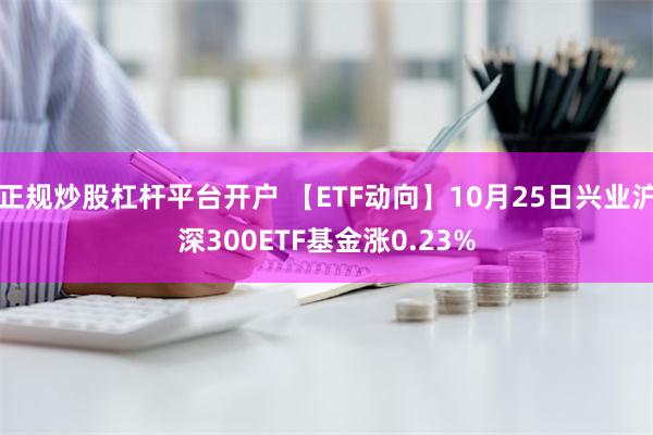 正规炒股杠杆平台开户 【ETF动向】10月25日兴业沪深300ETF基金涨0.23%