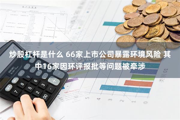 炒股杠杆是什么 66家上市公司暴露环境风险 其中16家因环评报批等问题被牵涉