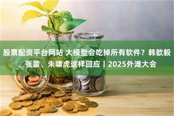 股票配资平台网站 大模型会吃掉所有软件？韩歆毅、张雷、朱啸虎这样回应丨2025外滩大会